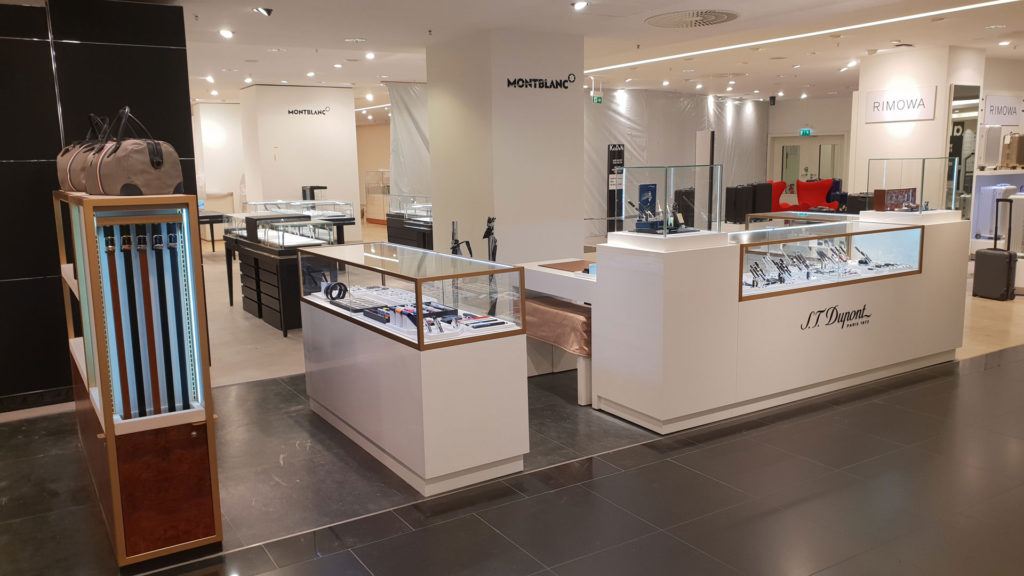 S.T. Dupont Deutschland KaDeWe Shopgestaltung 2017 Luxus Accessoires Shopausbau Shop Konzept Ausbau Umgestaltung Gestaltung Umbau Neuer Standort